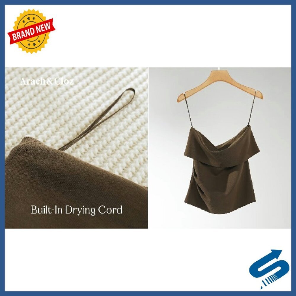 Silk Blend Tube Top Non-Slip Ruched Summer Casual Wear - Picture 8 of 8